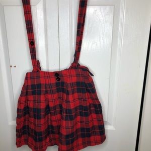 Checked Pleated Skirt
